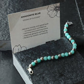 Amozinite Blue Silver bracelet